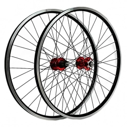 LICHUXIN Mountain Bike Wheel LICHUXIN 26" 27.5" 29" MTB Bike Wheelset Aluminum Alloy V / Disc Brake Mountain Cycling Wheels Quick Release for 7 / 8 / 9 / 10 / 11 Speed (Color : Red, Size : 26IN)