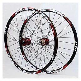 LICHUXIN Mountain Bike Wheel LICHUXIN 26 / 27.5 / 29in Mountain Bike Wheelset Disc Brake Thru Axle Double Wall 7 / 8 / 9 / 10 / 11 / 12 Speed Cassette Freewheel 32holes Schra‎der Valve (Color : Red, Size : 27.5in)