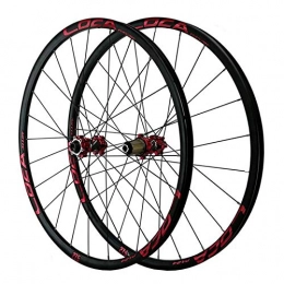 LICHUXIN Mountain Bike Wheel LICHUXIN 26 27.5 29in Mountain Bike Wheelset Disc Brake Thru Axle MTB Front & Rear Wheel 8 9 10 11 12 Speed Aluminum Alloy Hub Matte 24H (Color : Red 1, Size : 26in)
