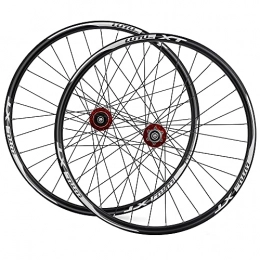LICHUXIN Mountain Bike Wheel LICHUXIN 26 27.5 29in MTB Wheelset 4 Bearing Hub Disc Brake Quick Release 8 9 10 11 Speed Mountain Bike Wheel Double Wall Aluminum Alloy Rim 32 Holes (Color : Red, Size : 29in)