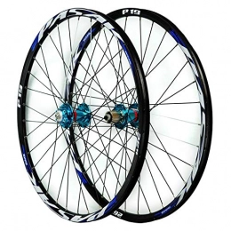 LICHUXIN Mountain Bike Wheel LICHUXIN 26 / 27.5 / 29inch Mountain Bike Wheelset Disc Brake Sealed Bearing Front Rear Wheel Double Wall Rim QR 7 / 8 / 9 / 10 / 11 Speed 32 Holes (Color : Blue, Size : 27.5in)