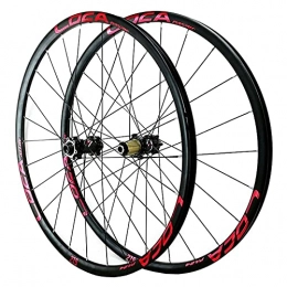 LICHUXIN Spares LICHUXIN 26 27.5 29inch MTB Wheel Mountain Bike Wheelset Aluminum Alloy Ultralight Rim Thruaxle Six Nail Disc Brake 7 8 9 10 11 12 Speed Cassette Freewheel 24 Hole (Color : Red, Size : 26in)