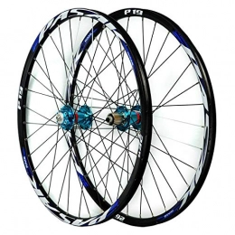 LICHUXIN Mountain Bike Wheel LICHUXIN 26 / 27.5 / 29inch MTB Wheelset Disc Brake Mountain Bike Front And Rear Wheel Sealed Bearing Double Wall Quick Release 7 8 9 10 11 Speed (Color : Blue, Size : 26in)