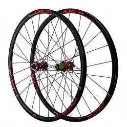 LICHUXIN Spares LICHUXIN 26 / 27.5 / 29inch MTB Wheelset Mountain Bike Front & Rear Wheel Thru Axle Disc Brake Road Bike 8 9 10 11 12 Speed 24 Hole Matte (Color : Red 1, Size : 26in)