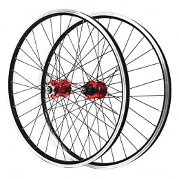 LICHUXIN Mountain Bike Wheel LICHUXIN 26 Inch Mountain Bike Wheelset Disc / V Brake Mtb Front & Rear Wheel Sealed Bearing 7 8 9 10 11 Speed Cassette Quick Release (Color : Red hub)