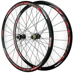 LICHUXIN Spares LICHUXIN 700C Disc Brake Road Bike Wheelset Quick Release Mountain Bike Front + Rear Wheel Cyclocross Road V / C Brake 7 / 8 / 9 / 10 / 11 / 12 Speed (Color : Red)