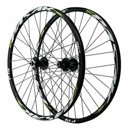 LICHUXIN Spares LICHUXIN Mountain Bike MTB Wheelset 26 / 27.5 / 29 Inch Alloy Disc Brake Sealed Bearing Quick Release Bicycle Wheel 7-12 Speed Cassette Freewheel 32holes Rim (Color : Green, Size : 26in)