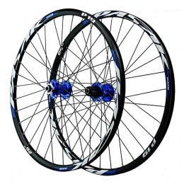 LICHUXIN Spares LICHUXIN Mountain Bike Wheelset 26 27.5 29 Inch Bicycle Wheel (front + Rear) Double-walled Aluminum Alloy Rim Quick Release Disc Brake 7-12speed Cassette 32H (Color : Blue, Size : 26in)