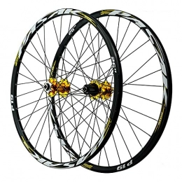 LICHUXIN Spares LICHUXIN Mountain Bike Wheelset 26 27.5 29 Inch MTB Rim Disc Brake Double Wall Quick Release Mountain Bike Wheels 7 8 9 10 11 12 Speed Cassette Freewheel 32H (Color : Gold, Size : 27.5in)