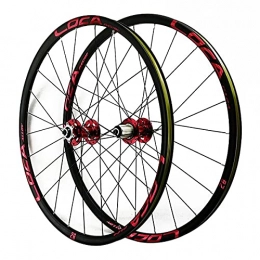 LICHUXIN Spares LICHUXIN Mountain Bike Wheelset 26 / 27.5 / 29 Inch Ultralight Alloy MTB Bicycle Front + Rear Wheels Quick Release Disc Brakes 7 8 9 10 11 12 Speed Cassette Freewheel (Color : Red, Size : 29in)