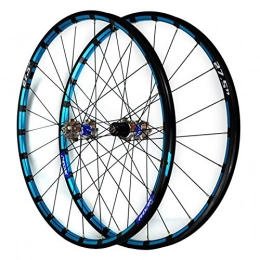 LICHUXIN Mountain Bike Wheel LICHUXIN Mountain Bike Wheelset 26 / 27.5 Inch CNC Color Rim Disc Brake Mtb Front Rear Wheel 7 8 9 10 11 12 Speed Cassette Quick Release (Color : Blue b, Size : 26in)