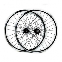 LICHUXIN Spares LICHUXIN MTB Front Rear Wheel 26 Mountain Bike Wheelset Sealed Bearing Disc / V Brake Rim 7 8 9 10 11 Speed Freewheel Cassette Quick Release (Color : Black hub)