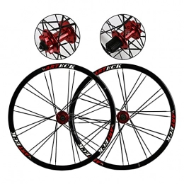LICHUXIN Spares LICHUXIN MTB Wheelset 26“, Hub Front&Rear 100 / 135mm QR Bicycle Wheel Set, Aluminum Rim Mountain Bike Wheels Disc Brake Flat Spokes fit 7 8 9 10 Speed Cassette Bicycle Wheelset (Color : B)