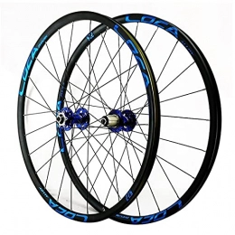 LICHUXIN Spares LICHUXIN MTB Wheelset Mountain Bike Wheels 26in / 27.5 / 29" Disc Brake Front 2 And Rear 4 Sealed Bearing Hub QR Double Wall Aluminum Alloy Rim 7-12 Speed Cassette Freewheel (Color : Blue, Size : 26in)
