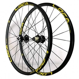 LICHUXIN Mountain Bike Wheel LICHUXIN Oksmsa 26 / 27.5in Bicycle Wheelset Mountain Bike Wheels MTB Rim Disc Brake Ultralight Quick Release 8 / 9 / 10 / 11 / 12 Speed 24H (Color : Yellow, Size : 27.5in)