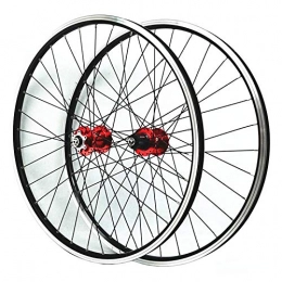 LICHUXIN Mountain Bike Wheel LICHUXIN Oksmsa 26 Inch MTB Wheelset Quick Release Front & Rear Wheel 7 / 8 / 9 / 10 / 11 Speed Cassette Freewheel V / Disc Brake Aluminum 36H (Color : Red Hub)