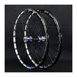 LICHUXIN Mountain Bike Wheel LICHUXIN Oksmsa MTB Front & Rear Wheel 7 / 8 / 9 / 10 / 11 / 12 Speed Freewheel Cassette Wheelset Aluminum Double Wall Disc Brake QR 24 H (Color : Blue, Size : 27.5in)