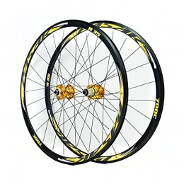 LIDAUTO Spares LIDAUTO 700C Road Bike Wheels Front / Rear 24 Holes Clincher Wheelset 7 / 8 / 9 / 10 / 11 Speed Wheel Set, Green-A