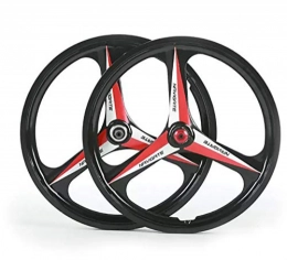 LIDAUTO Mountain Bike Wheel LIDAUTO Bike Wheels Bicycle Wheelset Integrated Magnesium Alloy 20" Disc brake, black