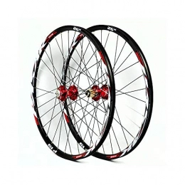 LIDAUTO Spares LIDAUTO Mountain Bike Wheelset 26 inch 26" / 27.5" 29" 7 / 8 / 9 / 10 Speed Light Weight Aluminum Alloy, red, 26in