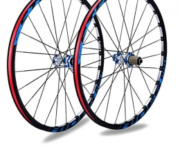 LIDAUTO Spares LIDAUTO MTB Bicycle Wheels Aluminum Alloy 7 Bearing Hub Super Smooth Wheel Wheelset Rim 26 inch 26, blue