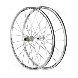 LIDAUTO Spares LIDAUTO Road Bicycle Wheels Aluminum Alloy 11 Speed Bearing Hub Super Smooth Wheel Wheelset Rim 700C, silver