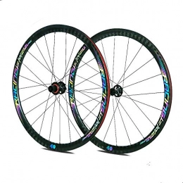 LIDAUTO Spares LIDAUTO Road Bike 700C WheelSet 4 Bearings Hub 38MM Carbon Fiber Rims Reflective Logo Support 8 / 9 / 10 / 11 speed Free Wheel