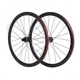 LIDAUTO Spares LIDAUTO Road Bike Bicycle Wheel Set Wheels Sealed Bearing RS-R40DAL 700c Wheelset Anti-Cursor Colorful 40mm Aluminum Alloy Rim, black