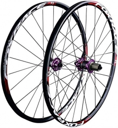LIMQ Spares LIMQ 26" 27" Bike Double Wall Wheel Set Alloy Rim Carbon Fiber Hub 7, 8, 9, 10, 11 SPEED CASSETTE 1620g / Pair, 26