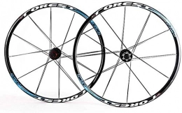 LIMQ Spares LIMQ Bicycle Wheel 26 27.5 Inches Pair Of Wheels MTB Rim Alloy Double Walled QR Disc Brake 7 Palin 7-11 Speeds In Front And Back 1800g, Blue-26IN