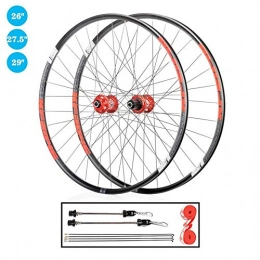 LIMQ Spares LIMQ Mountain Bike Wheel Set 26" 27.5" 29" QR Rim Double Wall Disc Brake Hub For 1.7-2.4" Tyres 8-12 Speed Cassette, 27.5inch