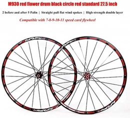 LIMQ Spares LIMQ MTB Mountain Bike Bicycle 27.5 Inch Alloy Rim Carbon Hub Wheels Wheelset Rims Complete Set Of Drums Modified 120