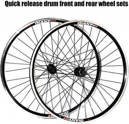 LIMQ Spares LIMQ MTB Mountain Bike Wheelset Wheels 26 Inch Quick Release Drum Front And Rear Wheel Sets V Brake Mountain Wheel Set