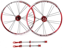 LIMQ Spares LIMQ Road Bike Wheels 20 Inch Folding Bike Front Rear Wheel Double Wall Disc Brake Rim For 7 8 9 10s Freewheel, C
