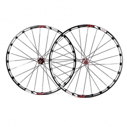 LIMQ Mountain Bike Wheel LIMQ Road Bike Wheels 26" 27.5" Bike Wheel, Double Wall Quick Release MTB Rim Disc Brake 1800g, Red-27.5inch