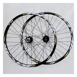 LJP Spares LJP 26'' 27.5" 29" Disc Brake mountain bicycle wheels Alloy Rim Cassette Hub Sealed Bearing QR MTB Bike Wheelset 32Holes 7-11 Speed (Color : Black, Size : 26inch)