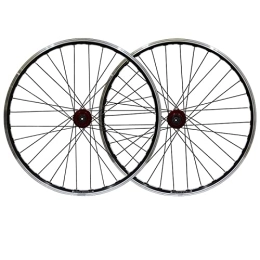 lkpqdwqz Mountain Bike Wheel lkpqdwqz Mountain Bike Wheelset 26 Inch Disc / V Brake Mtb Bicycle Front + Rear Wheel Double Wall Rim Quick Release 7 8 9 Speed 32 Hole