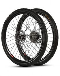 LLC Spares LLC 20 / 24 / 26" Mountain Bicycle Wheelset 700C Double-Walled Alloy Wheel Rims American Valve Disc Brake 36H Bike Wheel Quick Release Hubs, 20 inch