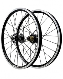 LLC Spares LLC 20 Inch Mountain Bike Wheelset Double-Walled Alloy Wheel Rims V-Disc Brake Bicycle Wheel Quick Release7-12 Speed Hub, Black