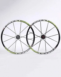 LLC Spares LLC 26 / 27.5" Mountain Bike Wheelset Double-Walled Alloy Wheel Rims Front 2 Rear 5 Bearings Hub 24H Quick Release 7-11 Speed Flywheels, Green, 27.5 inches