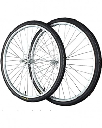 LLC Mountain Bike Wheel LLC 26 Inch Mountain Bike Wheelset No Need To Inflate Alloy Rims 36H V Brake Hub Quick Release Bicycle Front & Rear Wheels