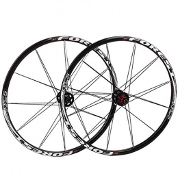 LOO LA Spares LOO LA Mountain Bike Wheelset, 26 / 27.5 Inch Bicycle Wheel (Front Rear) Double-layer aluminum alloy rim Hexagon Star 120 Rings 5 Palin Hubs 24 holes, Black