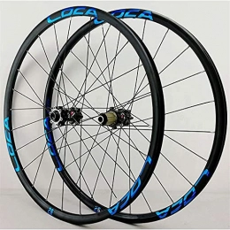 LSQR Spares LSQR Bike Wheelset Front / Rear Wheel Set Rim Mountain Road Bicycle Wheels Thru Axle Lightweight 8-12 Speed Disc Brake Suitable for Bicycle Wheel Replacement, 26Inch