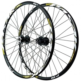 LSRRYD Mountain Bike Wheel LSRRYD 26" 27.5" 29" MTB Rim Mountain Bike Disc Brake Wheelset Bicycle Quick Release Wheels 32 Holes Hub For 7 / 8 / 9 / 10 / 11 / 12 Speed Cassette Front And Rear Wheel 2035g (Color : Yellow, Size : 29'')