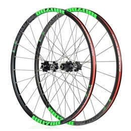 LSRRYD Mountain Bike Wheel LSRRYD 26" 27.5" Mountain Bike Wheel Set Disc Rim Brake with quick release 8 9 10 11 speed Sealed Bearings Hub (Color : Green, Size : 27.5inch)