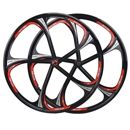 LSRRYD Spares LSRRYD 26 Inch Bike Wheelset MTB Magnesium Alloy Rim Sealed Bearing Hub Quick Release Bicycle Wheel Disc Brake 8 9 10 Speed Cassette Flywheel (Color : Black)