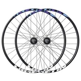 LSRRYD Mountain Bike Wheel LSRRYD 27.5'' Mountain Bike Wheelset Disc Brake MTB Wheelset Quick Release Front Rear Wheels Bicycle Rim 32H Hub For 7 / 8 Speed Rotary Flywheel 2800g (Color : Blue, Size : 27.5'')