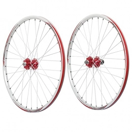 LSRRYD Mountain Bike Wheel LSRRYD Bicycle Rim 32 Holes 26" Mountain Bike Wheelset MTB Disc Brake Wheels Quick Release Hub For 7 / 8 / 9 / 10 Speed Cassette 2118g (Color : White, Size : 26 inch)