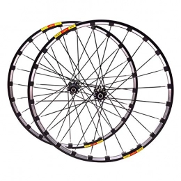 LSRRYD Mountain Bike Wheel LSRRYD Bicycle Wheel 26 / 27.5 / 29 In MTB Bike Wheel Set Aluminum Alloy Double Walled Rim Quick Release Card Flywheel Disc Brake 7 / 8 / 9 / 10 / 11 Speed 1830g (Color : A, Size : 26inch)