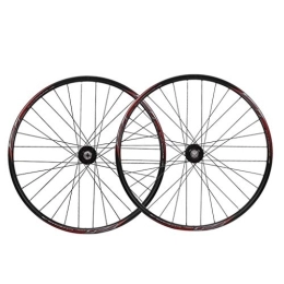 LSRRYD Mountain Bike Wheel LSRRYD Bicycle Wheelset 26 Inch MTB Cycling Wheel Rims 559 Disc Brake Bike Sealed Bearing Hub QR 32 Spoke For 11 Speed Cassette Flywheel (Color : Black, Size : 26inch)